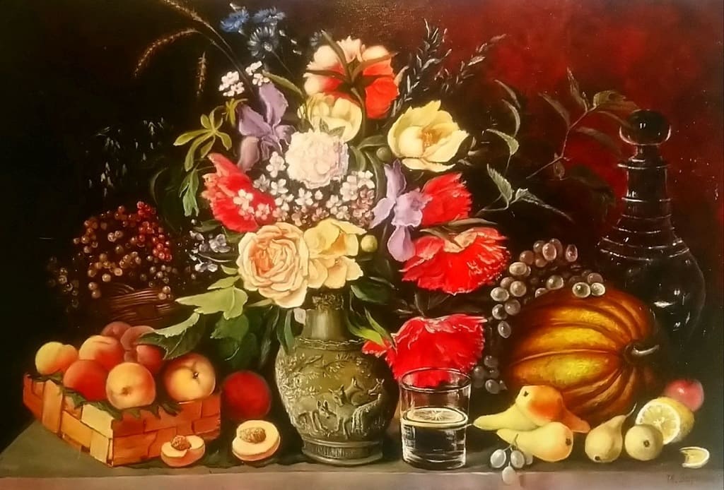 Репродукция "Цветы и плоды", Хруцкий И.Ф., 50х70см