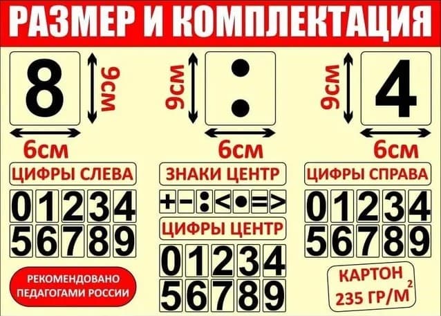 Перекидное табло для устного счета