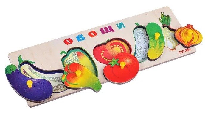 Развивающая игра "Овощи" (доска Сегена)