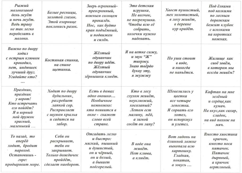 Развивающая игра-лото "Лото из букв, слов, стихов, загадок"