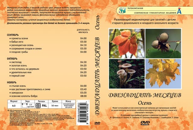 Двенадцать месяцев (4 DVD, 58 сюжетов, 224 мин.)