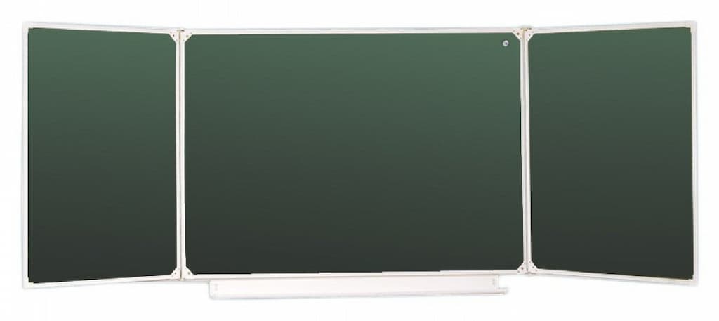 Доска аудиторная трехэлементная магнитно-меловая, 340х100см