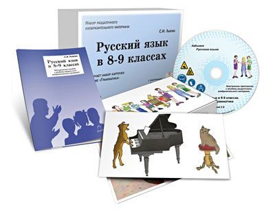 Альбомы с приложением "Русский язык в 8-9 классах. Грамматика" (CD + 80 карточек + методичка)