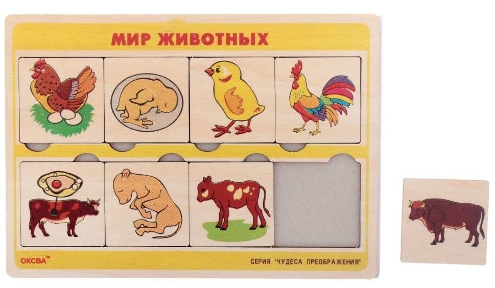 Развивающая игра "Мир животных" серия "Чудеса преображения"