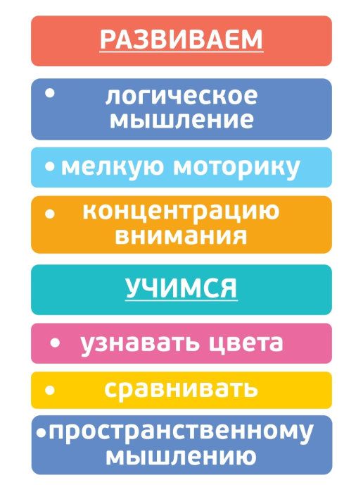 Пирамидка деревянная "Радуга" 8 деталей (высота 14см)