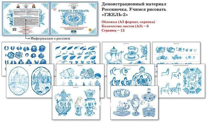 Учимся рисовать "Гжельская роспись - 2"