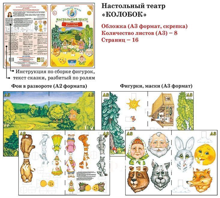 Настольный театр Сказка за сказкой "Колобок"