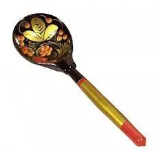 Ложка деревянная чайная, хохлома