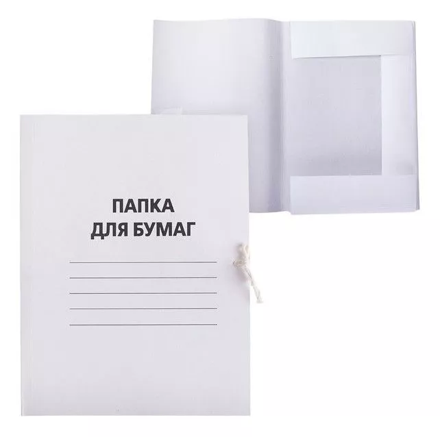 Папка для бумаг с завязками (картон, А4)