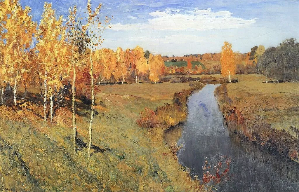 Репродукция "Золотая осень", Левитан И.И., 50х70см