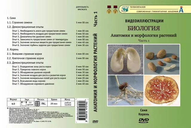 Биология. Анатомия и морфология растений. ч.1 (DVD, 16 фрагментов, 29 мин.)